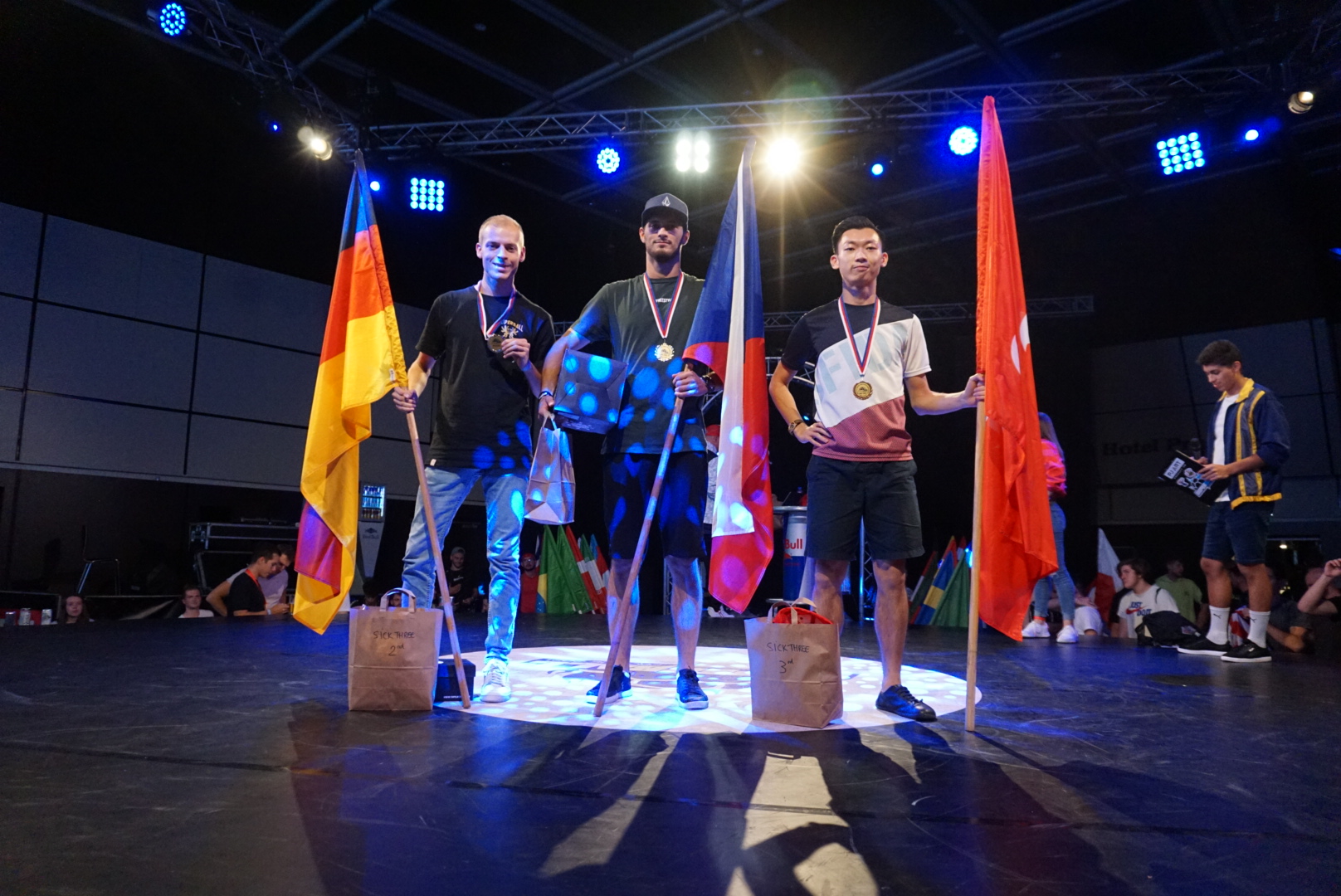 Daniel Pražák na stupni vítězů mistrovství světa